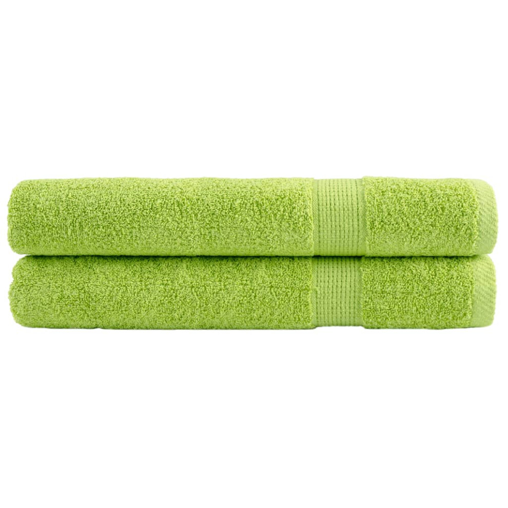 (apple green, 100 x 200 cm/ 2 pcs) vidaXL Premium Sauna Towels Guest Bath Towel 10 pcs Gold 600gsm 100% Cotton