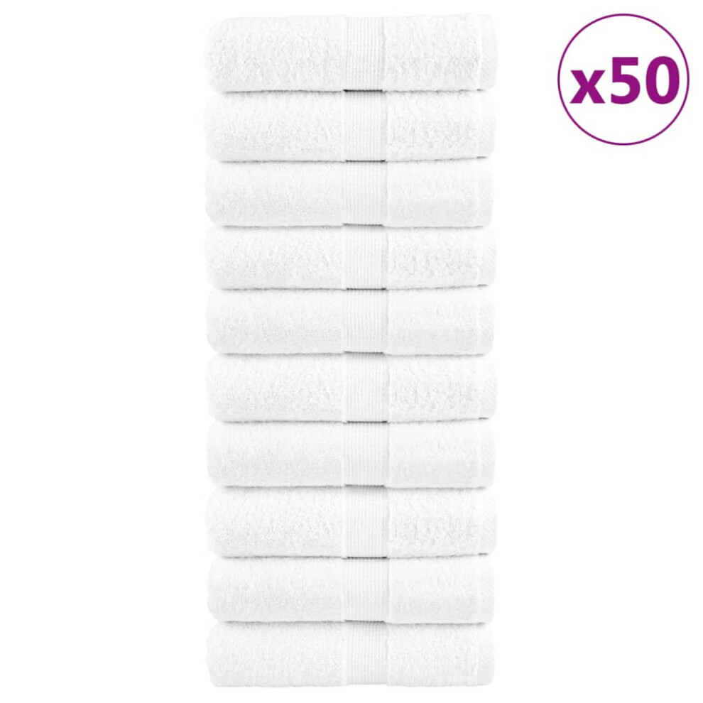 (white, 30 x 50 cm/ 50 pcs) vidaXL Premium Sauna Towels Guest Bath Towel 10 pcs Gold 600gsm 100% Cotton