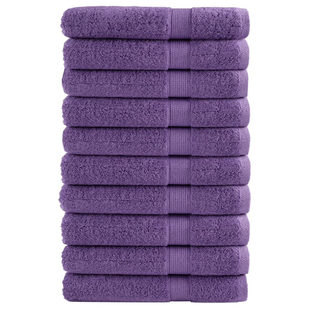 (purple, 100 X 200 cm/ 10 pcs) vidaXL Premium Sauna Towels Guest Bath Towel 10 Pcs Gold 600gsm 100% Cotton