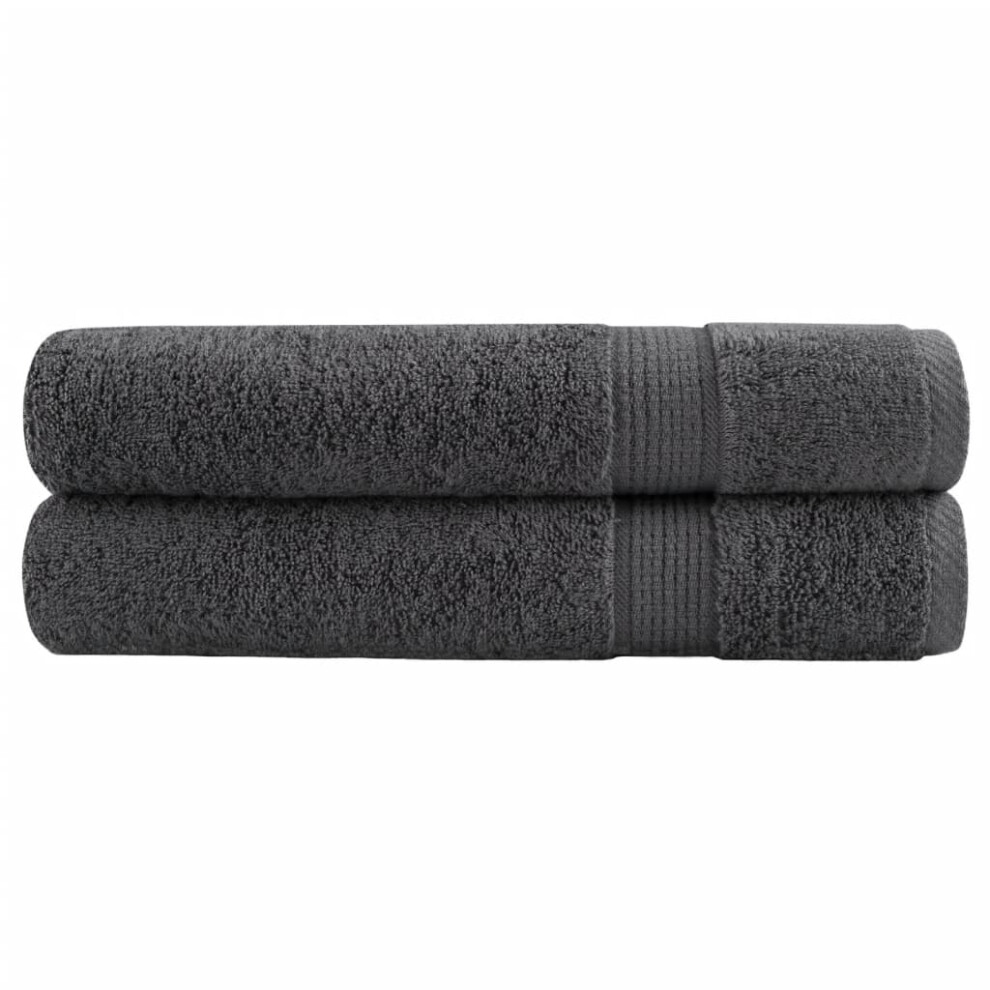 (anthracite, 100 x 200 cm/ 2 pcs) vidaXL Premium Sauna Towels Guest Bath Towel 10 pcs Gold 600gsm 100% Cotton