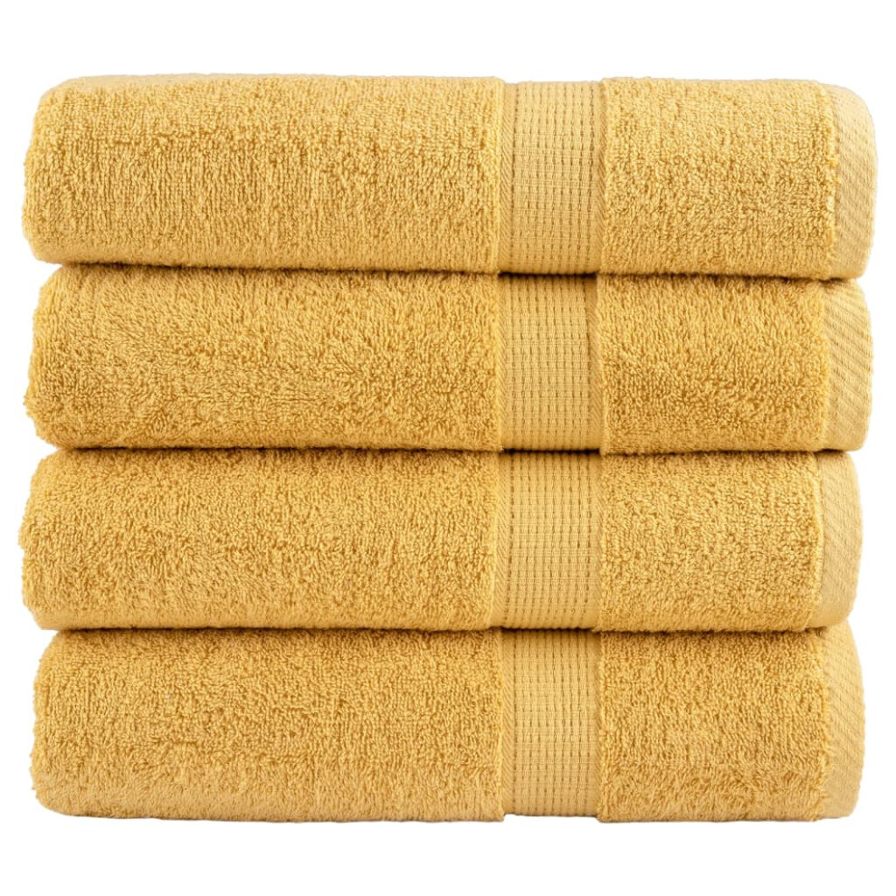 (gold, 100 x 150 cm/ 4 pcs) vidaXL Premium Sauna Towels Guest Bath Towel 10 pcs Gold 600gsm 100% Cotton