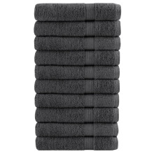 vidaXL Premium Saunatücher SOLUND 10 Stk. Anthrazit 80x200 cm 600 g/m²