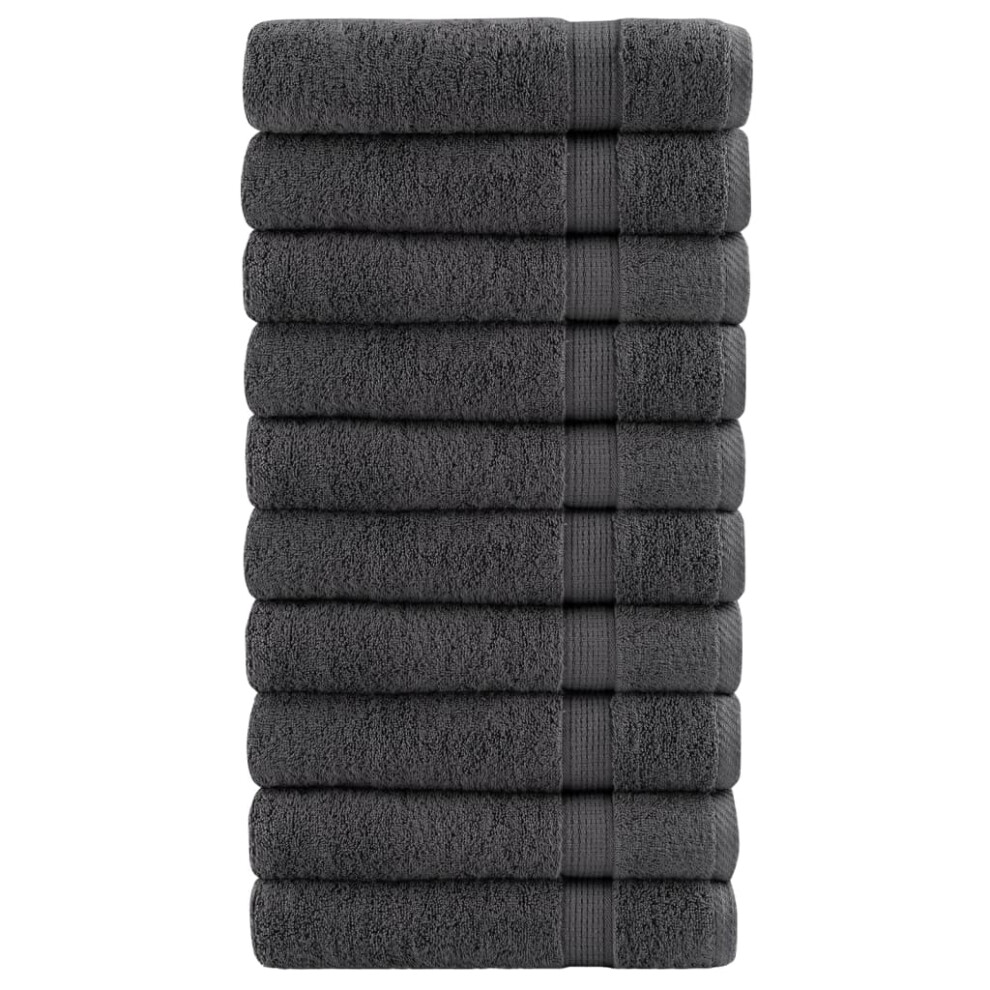 (anthracite, 50 x 100 cm/ 10 pcs) vidaXL Premium Sauna Towels Guest Bath Towel 10 pcs Gold 600gsm 100% Cotton