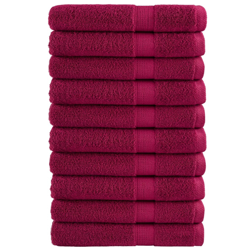 (bordeaux, 80 x 200 cm/ 10 pcs) vidaXL Premium Sauna Towels Guest Bath Towel 10 pcs Gold 600gsm 100% Cotton