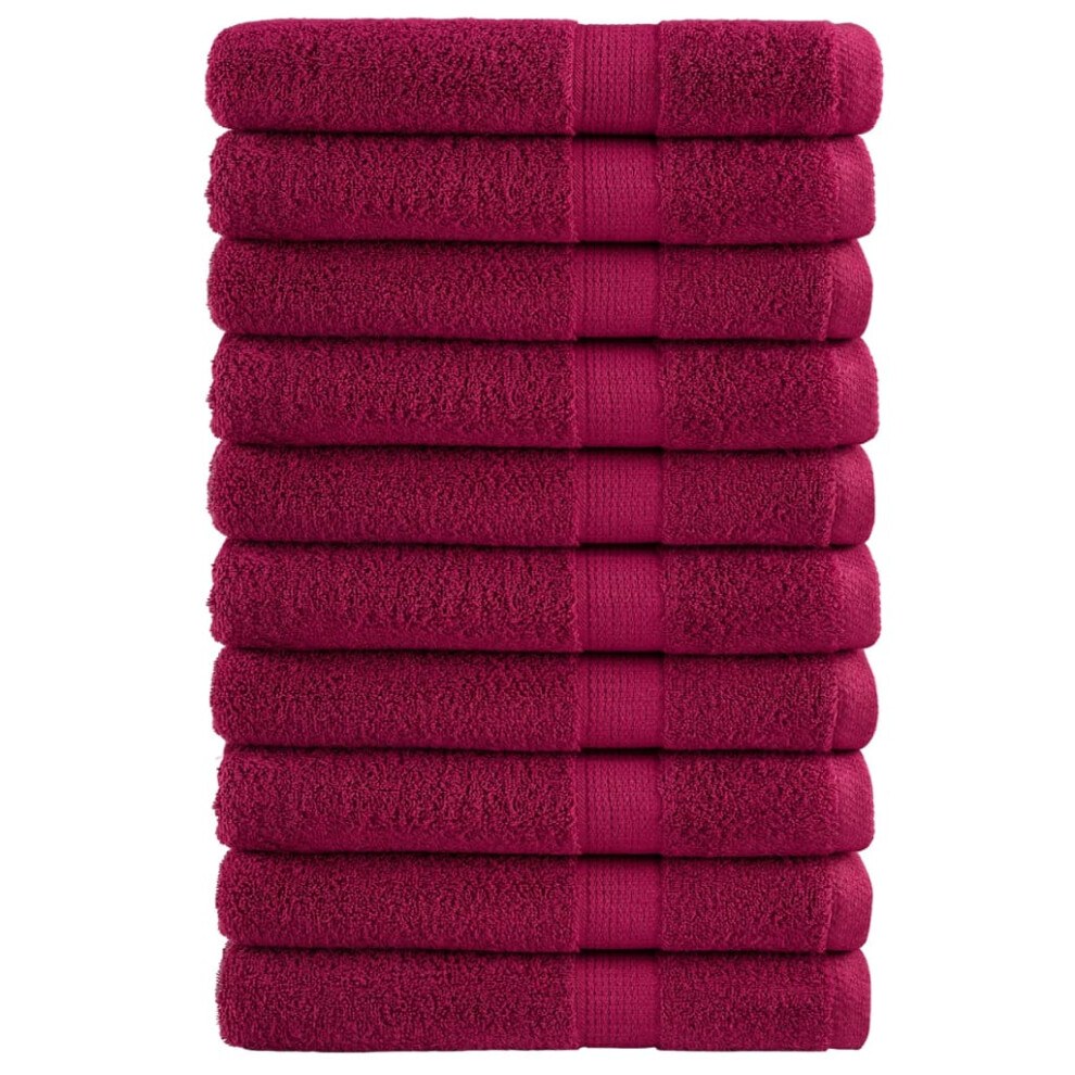 Vidaxl (Bordeaux, 80 X 200 Cm/ 10 Pcs) Premium Sauna Towels Guest Bath Towel 10 Pcs Gold 600Gsm 100% Cotton