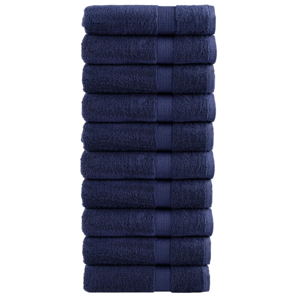 (navy blue, 70 x 140 cm/ 10 pcs) vidaXL Premium Sauna Towels Guest Bath Towel 10 pcs Gold 600gsm 100% Cotton