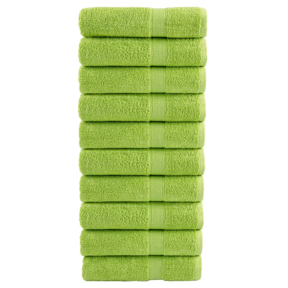 (apple green, 100 x 150 cm/ 10 pcs) vidaXL Premium Sauna Towels Guest Bath Towel 10 pcs Gold 600gsm 100% Cotton