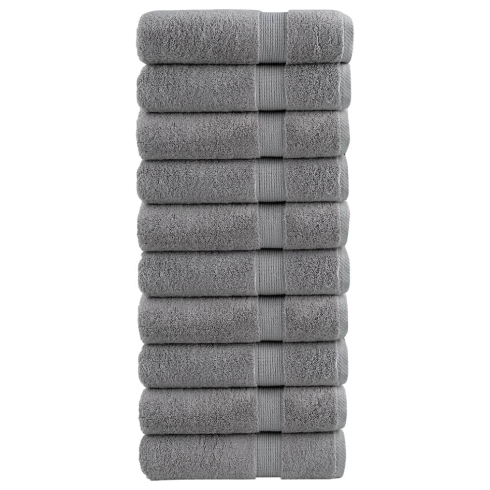 (grey, 100 X 150 cm/ 10 pcs) vidaXL Premium Sauna Towels Guest Bath Towel 10 Pcs Gold 600gsm 100% Cotton