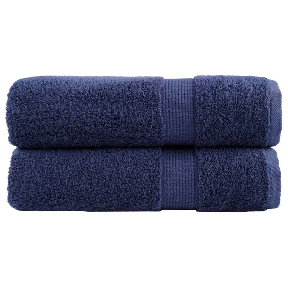 (navy blue, 100 x 150 cm/ 2 pcs) vidaXL Premium Sauna Towels Guest Bath Towel 10 pcs Gold 600gsm 100% Cotton