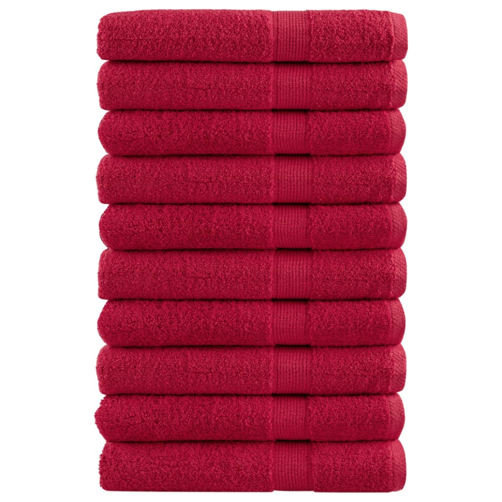 (red, 100 x 200 cm/ 10 pcs) vidaXL Premium Sauna Towels Guest Bath Towel 10 pcs Gold 600gsm 100% Cotton