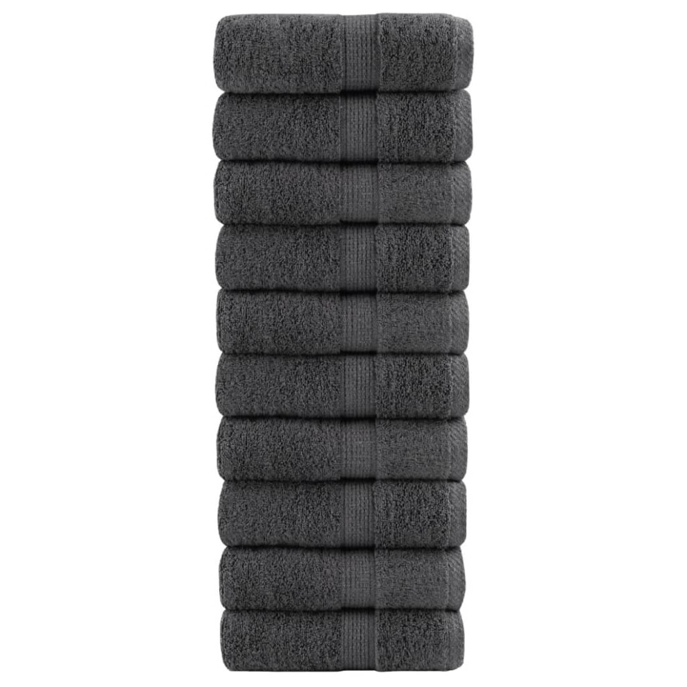 (anthracite, 30 x 30 cm/ 10 pcs) vidaXL Premium Sauna Towels Guest Bath Towel 10 pcs Gold 600gsm 100% Cotton