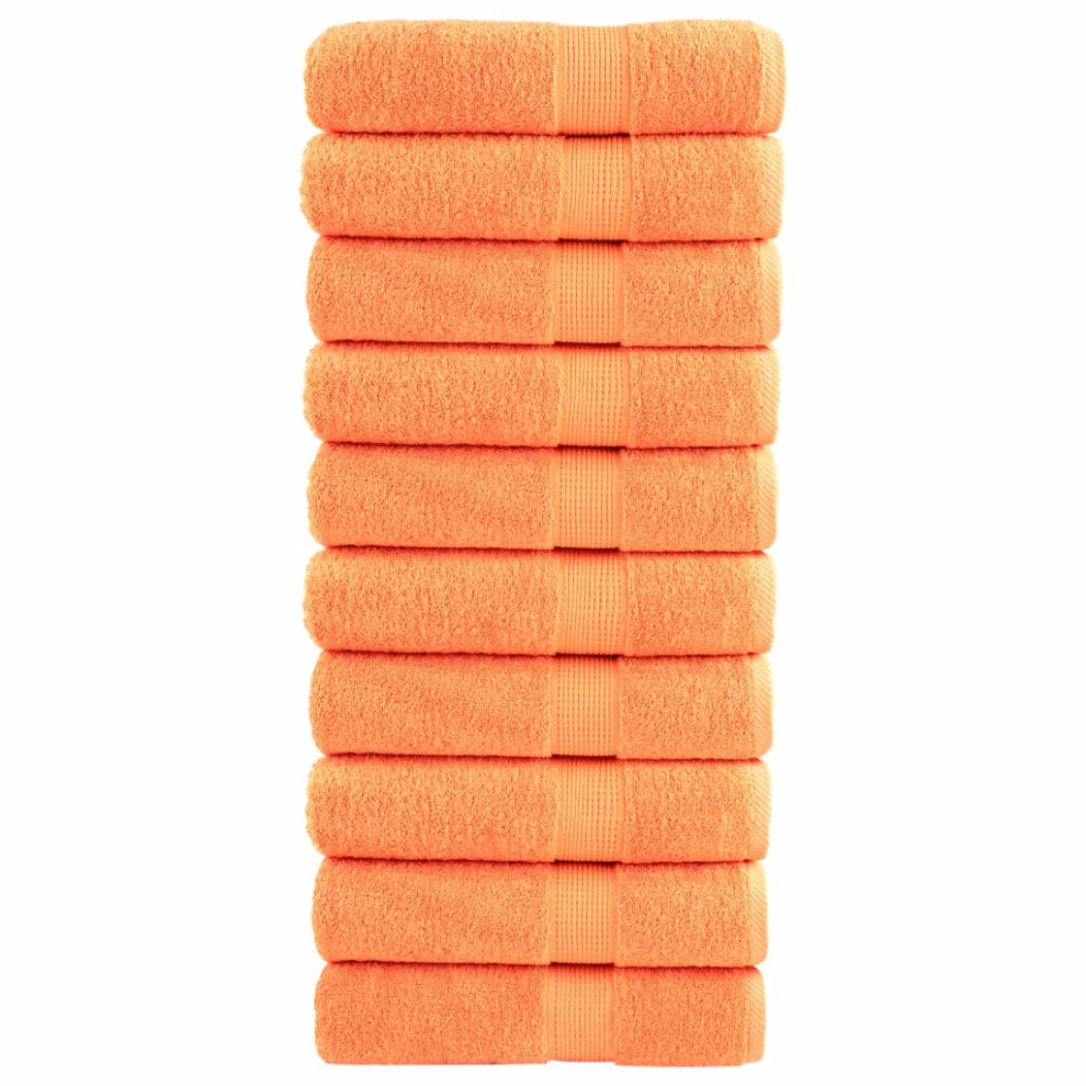 (orange, 100 x 150 cm/ 10 pcs) vidaXL Premium Sauna Towels Guest Bath Towel 10 pcs Gold 600gsm 100% Cotton