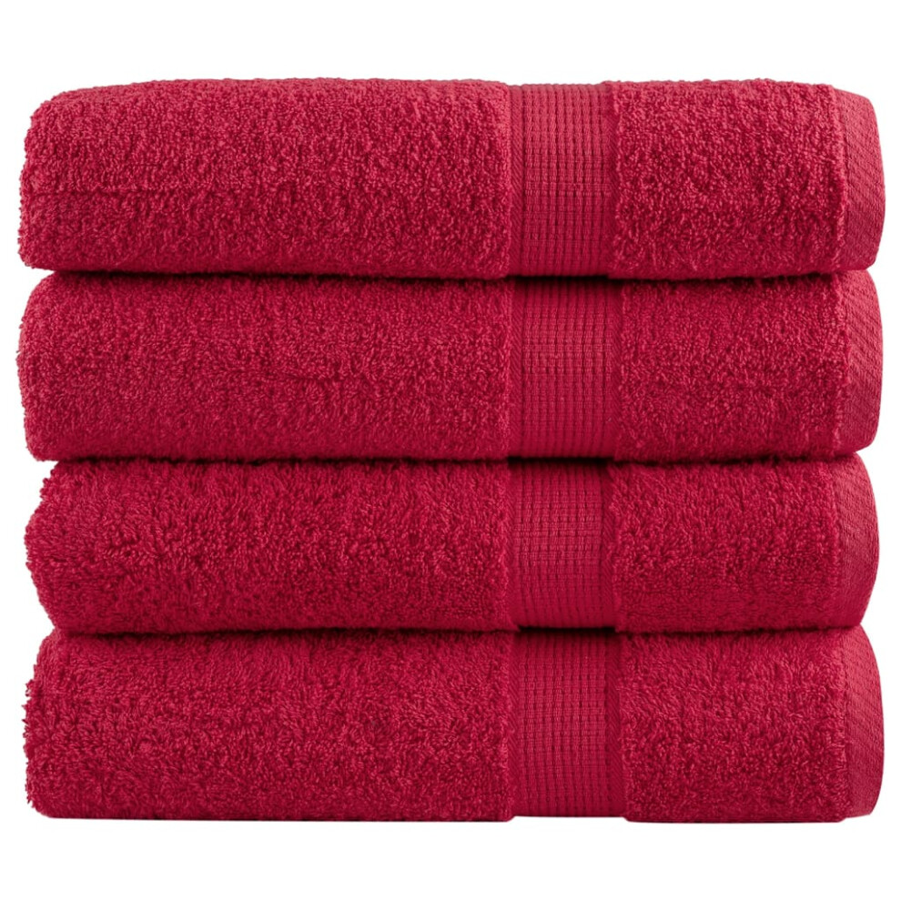 (red, 100 x 150 cm/ 4 pcs) vidaXL Premium Sauna Towels Guest Bath Towel 10 pcs Gold 600gsm 100% Cotton