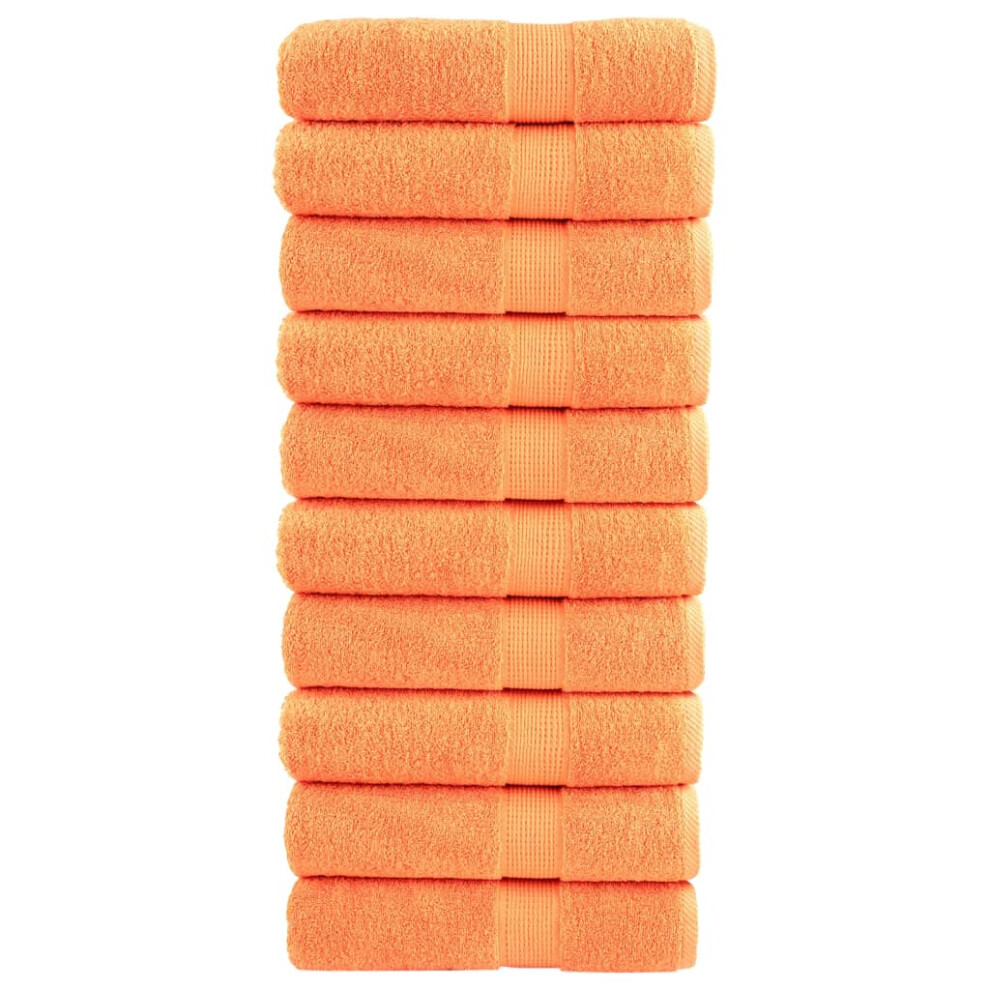 (orange, 50 X 100 cm/ 10 pcs) vidaXL Premium Sauna Towels Guest Bath Towel 10 Pcs Gold 600gsm 100% Cotton