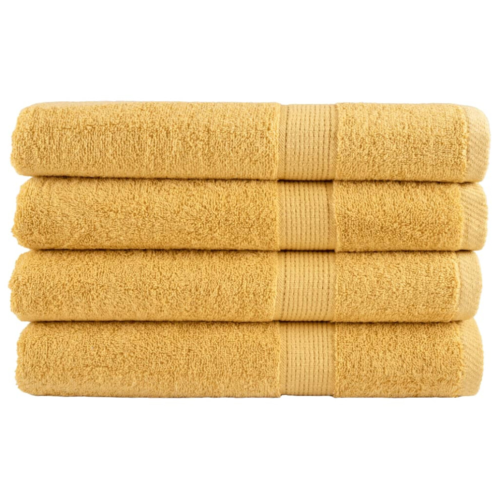 (gold, 100 x 200 cm/ 4 pcs) vidaXL Premium Sauna Towels Guest Bath Towel 10 pcs Gold 600gsm 100% Cotton