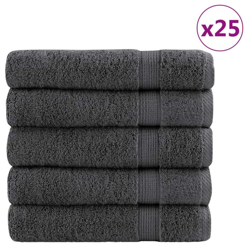Vidaxl (Anthracite, 100 X 150 Cm/ 25 Pcs) Premium Sauna Towels Guest Bath Towel 10 Pcs Gold 600Gsm 100% Cotton