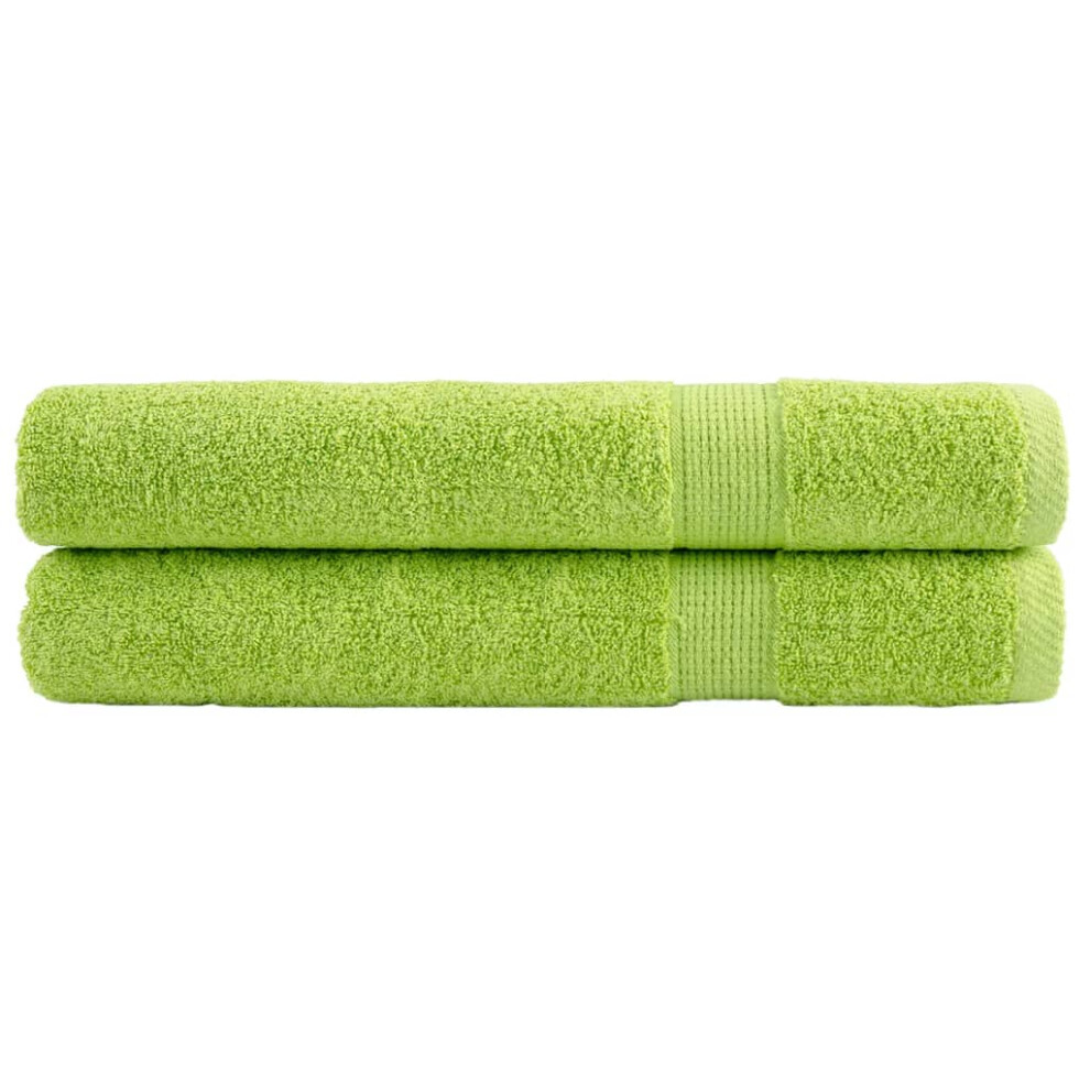 (apple green, 80 x 200 cm/ 2 pcs) vidaXL Premium Sauna Towels Guest Bath Towel 10 pcs Gold 600gsm 100% Cotton