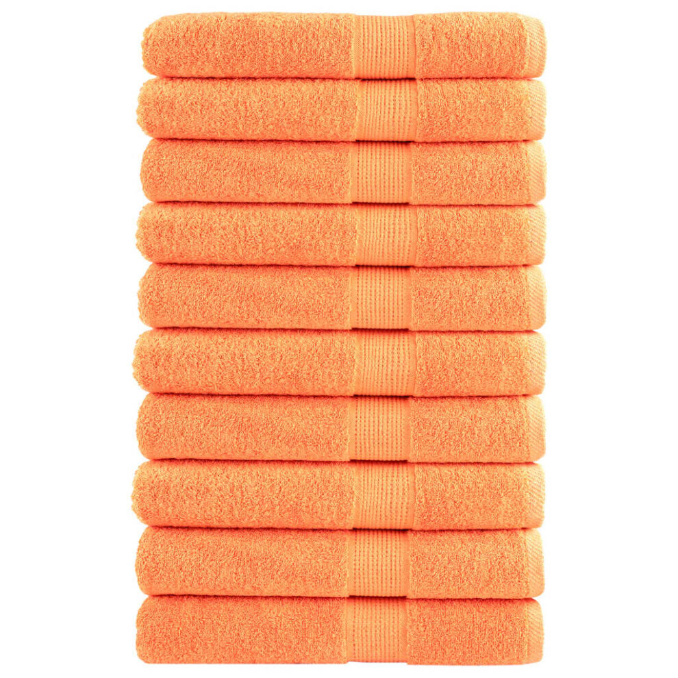 (orange, 100 x 200 cm/ 10 pcs) vidaXL Premium Sauna Towels Guest Bath Towel 10 pcs Gold 600gsm 100% Cotton