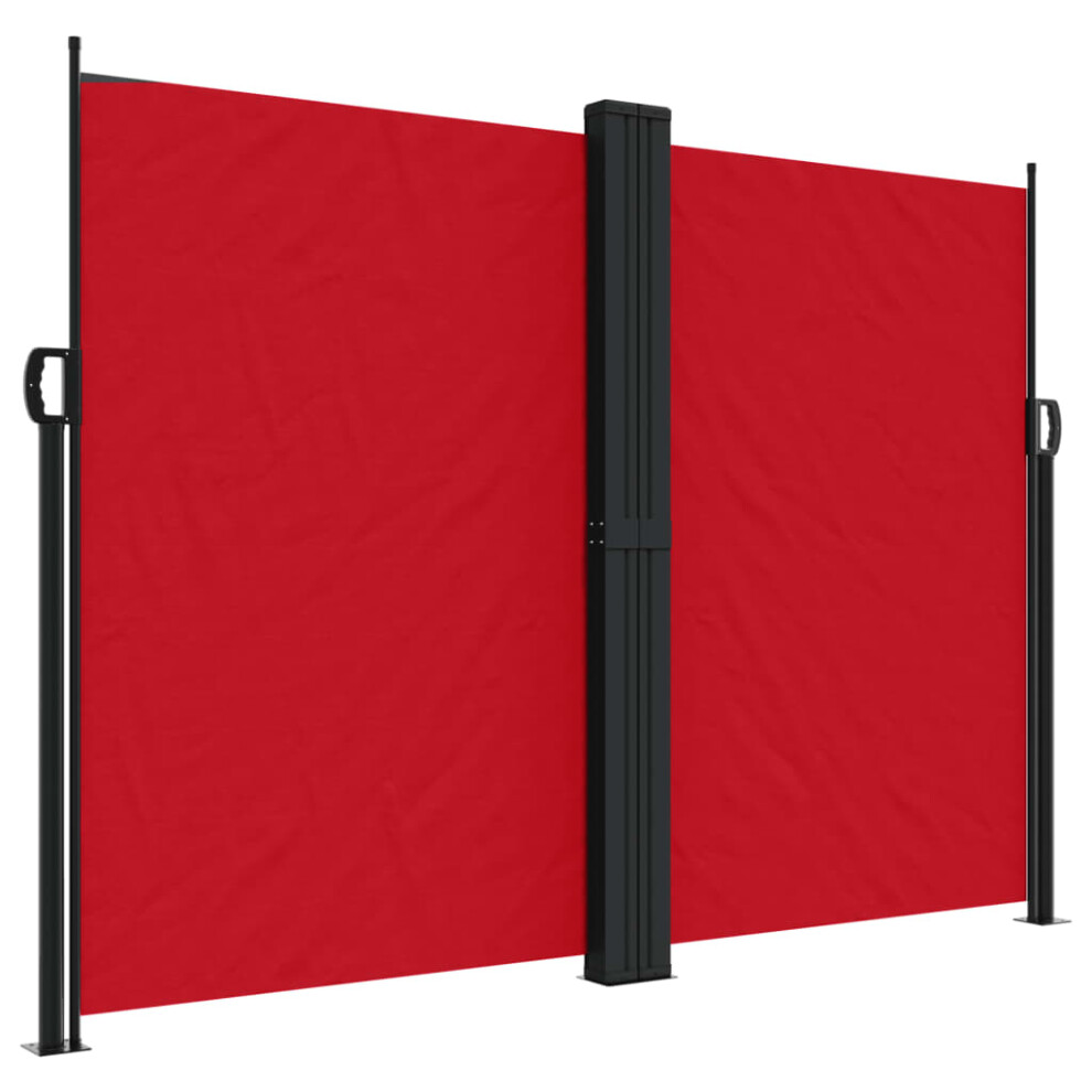 (red, 180 x 600 cm) vidaXL Retractable Side Awning Outdoor Privacy Screen Shade Red 180x600 cm