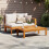 VidaXL (cream, table) vidaXL Garden Table Outdoor Dining Table Patio Side Table Solid Wood Acacia 3