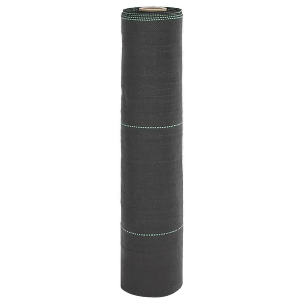 Vidaxl (0.5 X 10 M (150 G/Square Metre)) Weed Membrane Weed Barrier Fabric Weed Control Ground Cover Black Pp