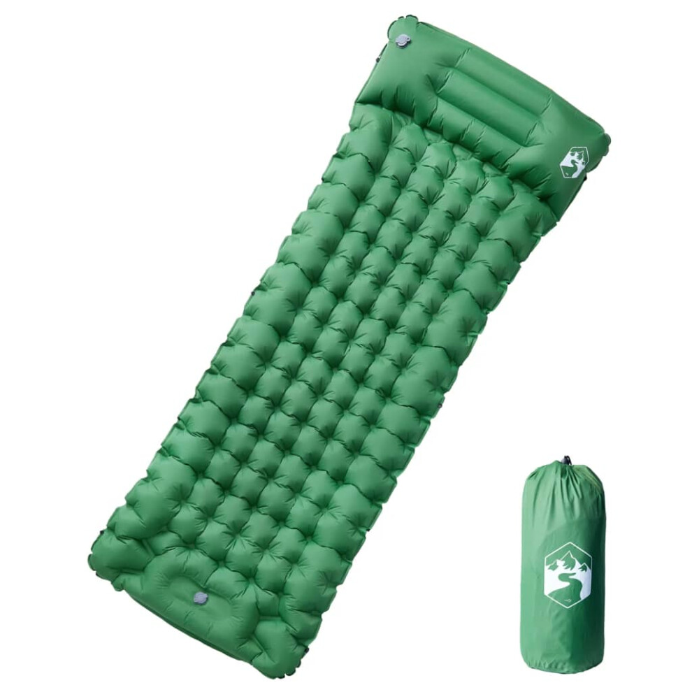 (green, 1-person) vidaXL Self Inflating Camping Mattress with Pillows Air Mattress Sleeping Mat