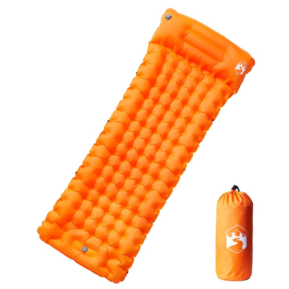 (orange, 1-person) vidaXL Self Inflating Camping Mattress with Pillows Air Mattress Sleeping Mat