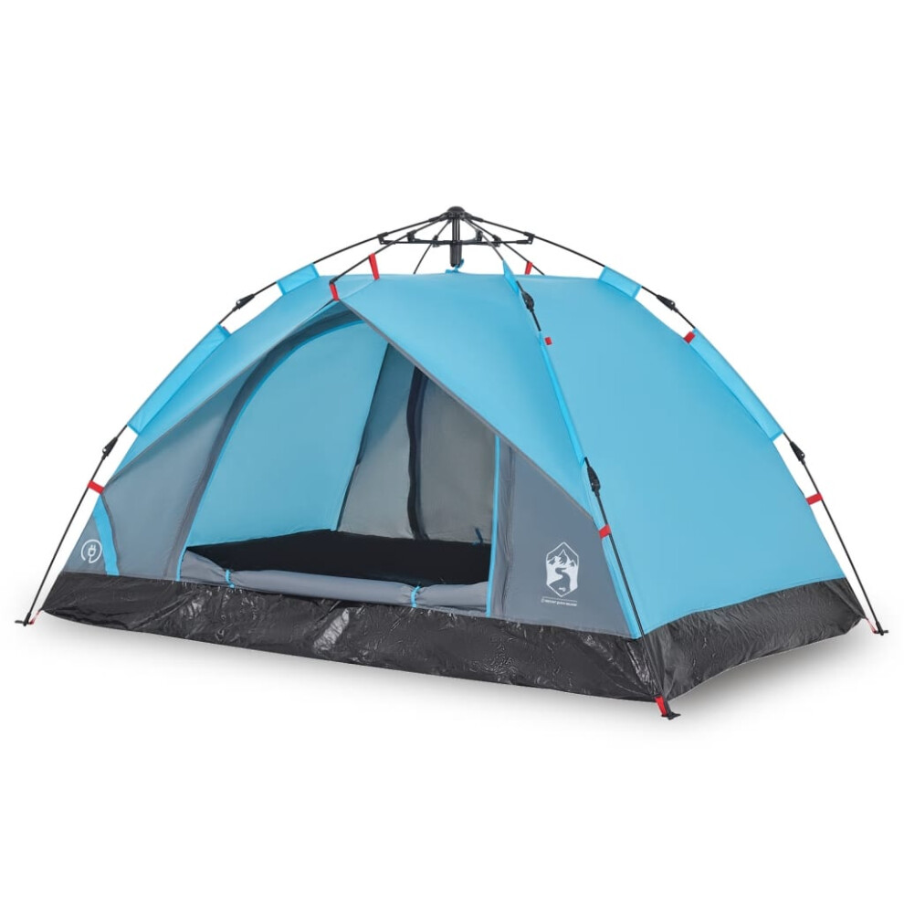 (blue, 2-person) vidaXL Camping Tent Dome 2-Person Tent White Blackout Fabric Quick Release