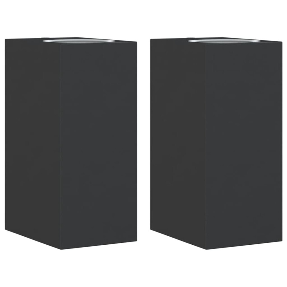 Vidaxl (Without Sensor, 2 Pcs) Outdoor Wall Lights Wall Lamps Wall Lantern Black Die-Cast Aluminium