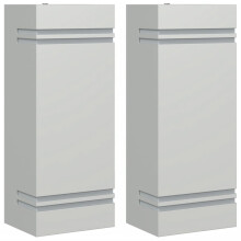 (silver, 2 pcs) vidaXL Outdoor Wall Lights Wall Lantern Wall Lamp 2 pcs Silver Stainless Steel