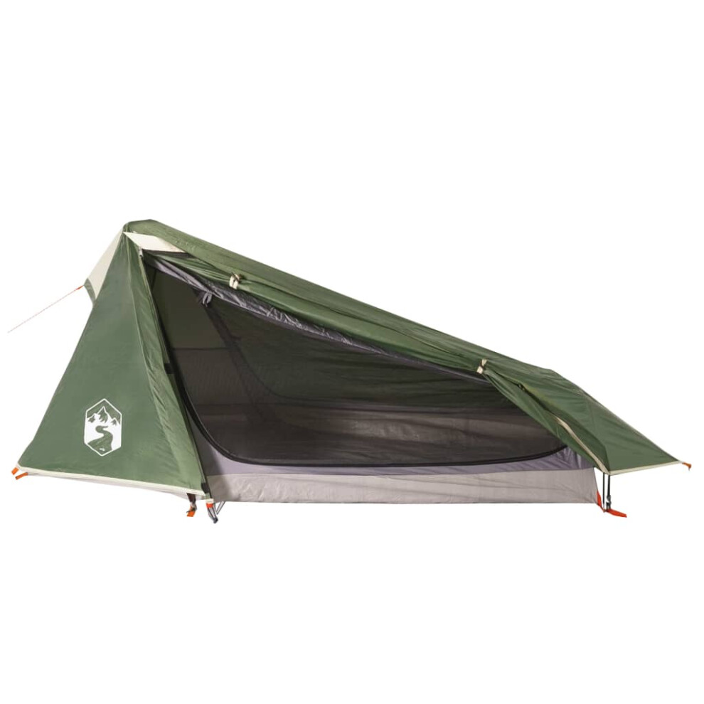 (green) vidaXL Camping Tent Tunnel 1-Person Patio Dome Tent Blackout Fabric Waterproof