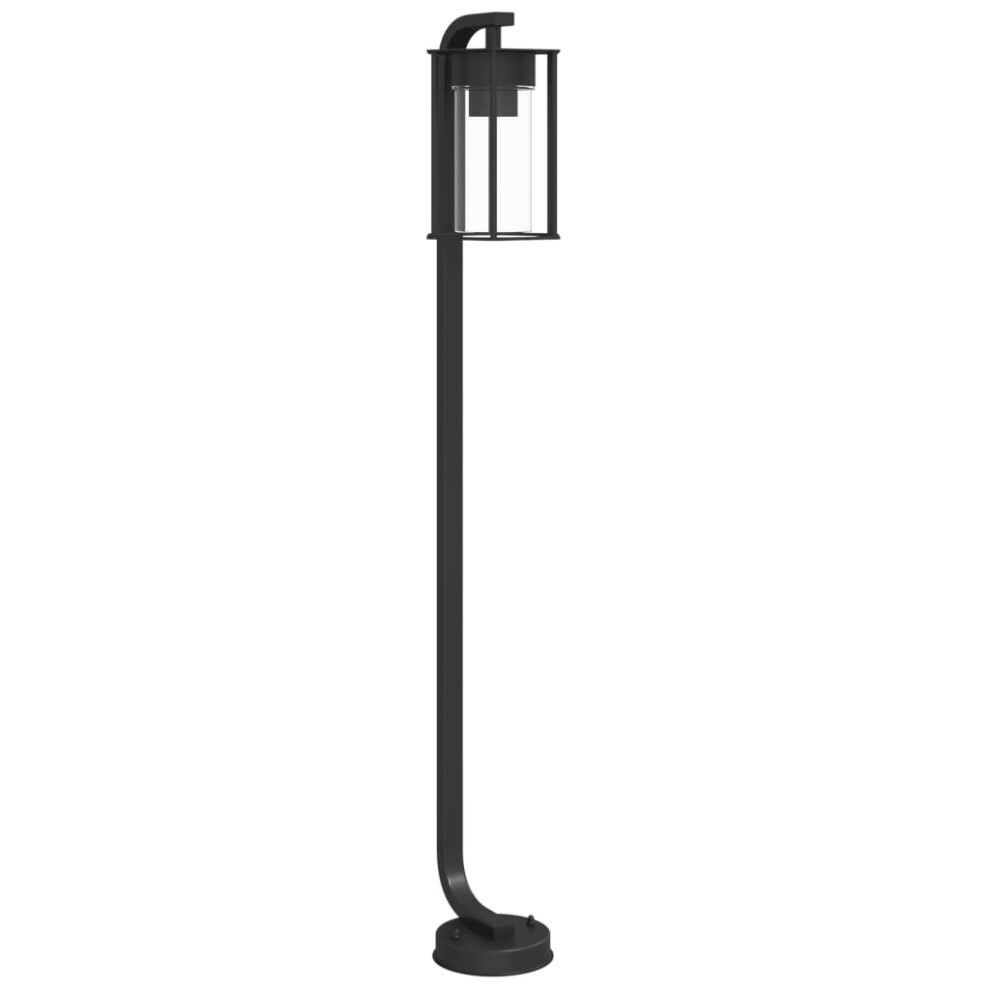 (100 cm/ 1 pcs) vidaXL Outdoor Floor Lamps Pathway Lights Garden Light Black Stainless Steel