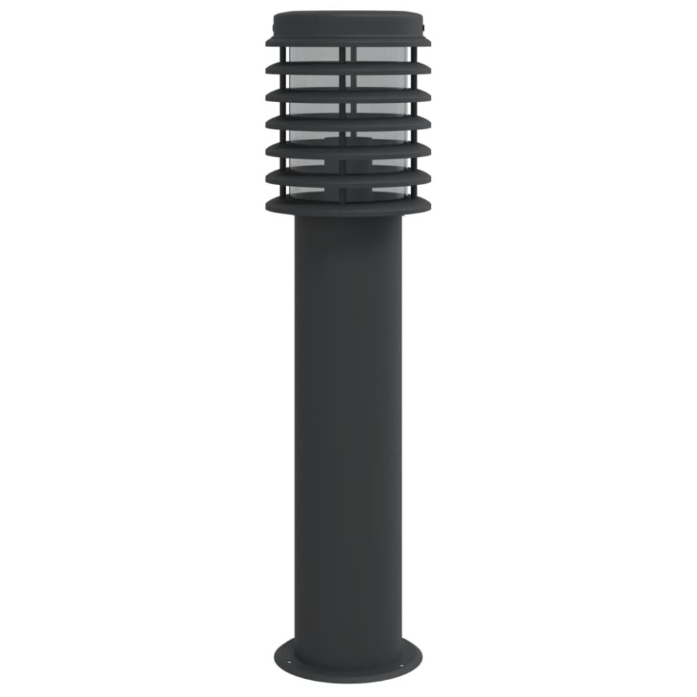 (black, 1 pcs/ basic) vidaXL Outdoor Floor Lamp Standing Lamp Floor Light Black Stainless Steel