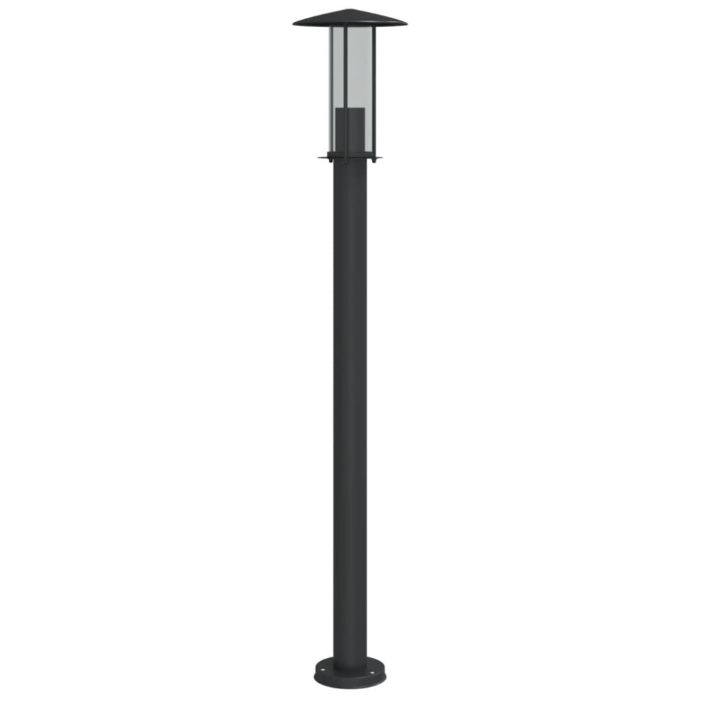 (black, 100 cm/ 1 pcs) vidaXL Outdoor Floor Lamps Garden Standing Lamp 3pcs Black Stainless Steel