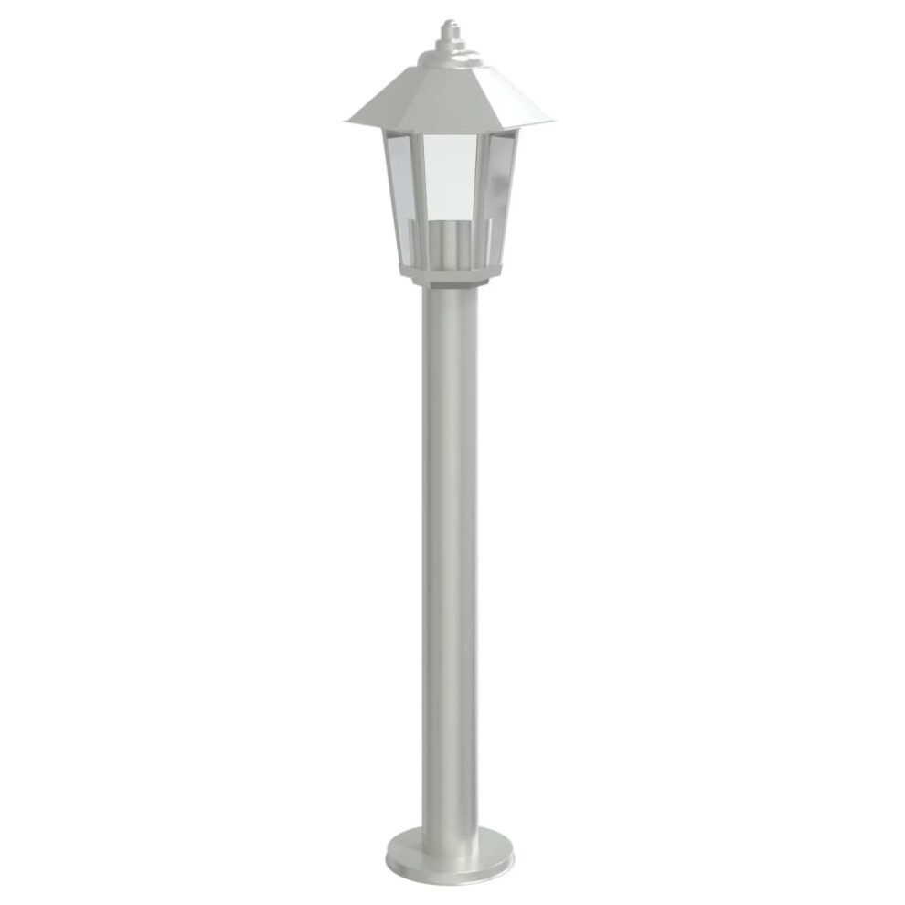 (silver, 80 cm/ 1 pcs) vidaXL Outdoor Floor Lamps Garden Light Pathway Standing Lamp Stainless Steel