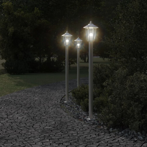 VidaXL vidaXL Wegeleuchte Silbern 120 cm Edelstahl 2