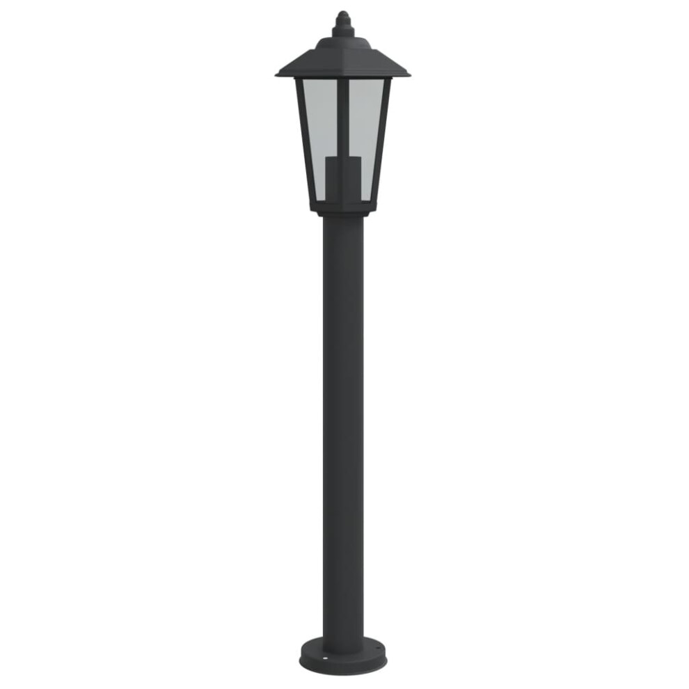 (black, 80 cm/ 1 pcs) vidaXL Outdoor Floor Lamps Garden Light Pathway Standing Lamp Stainless Steel