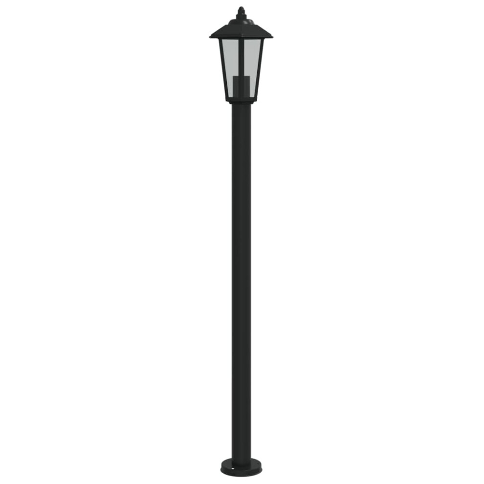 (black, 120 cm/ 1 pcs) vidaXL Outdoor Floor Lamps Garden Light Pathway Standing Lamp Stainless Steel