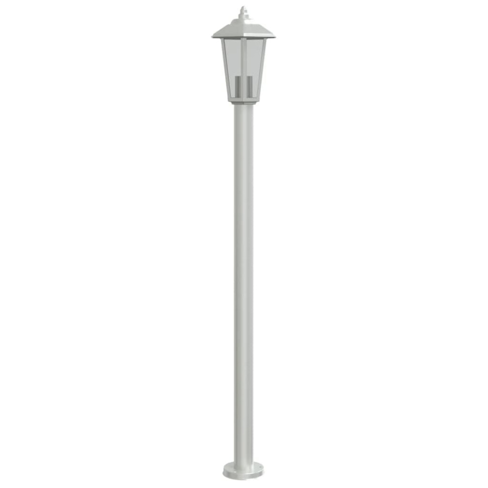 (silver, 120 cm/ 1 pcs) vidaXL Outdoor Floor Lamps Garden Light Pathway Standing Lamp Stainless Steel