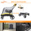 Bingopaw Large Dog Stroller 4 Wheels Folding Pet Stroller Jogging Carriage 4