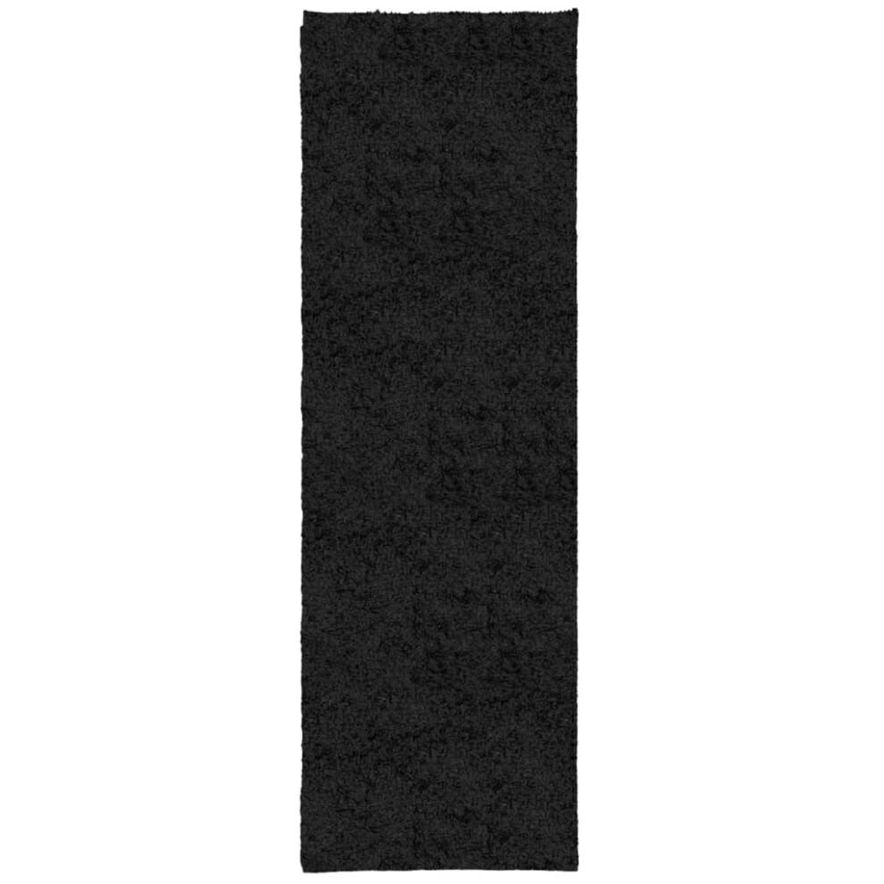 (black, 80 x 250 cm) vidaXL Shaggy Rug Floor Mat Fluffy Rug Area Rug PAMPLONA High Pile Modern