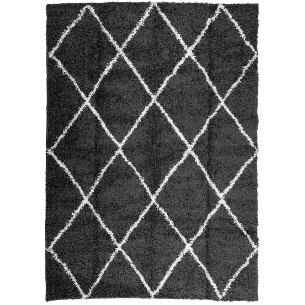 (black and cream, 240 x 340 cm) vidaXL Shaggy Rug Floor Mat Fluffy Rug Area Rug PAMPLONA High Pile Modern