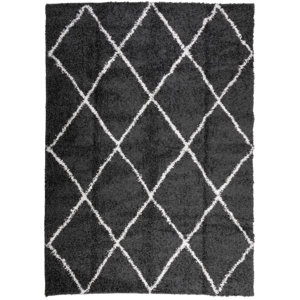 (black and cream, 200 x 280 cm) vidaXL Shaggy Rug Floor Mat Fluffy Rug Area Rug PAMPLONA High Pile Modern