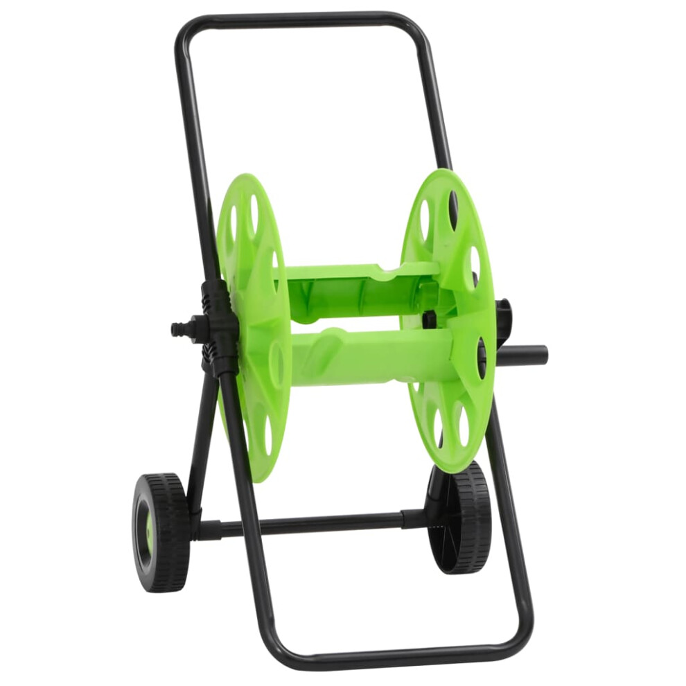 (46 x 50 x 66 cm) vidaXL Green Hose Reel Cart for 60m 1/2" Hose Free Standing Hose Trolley Steel