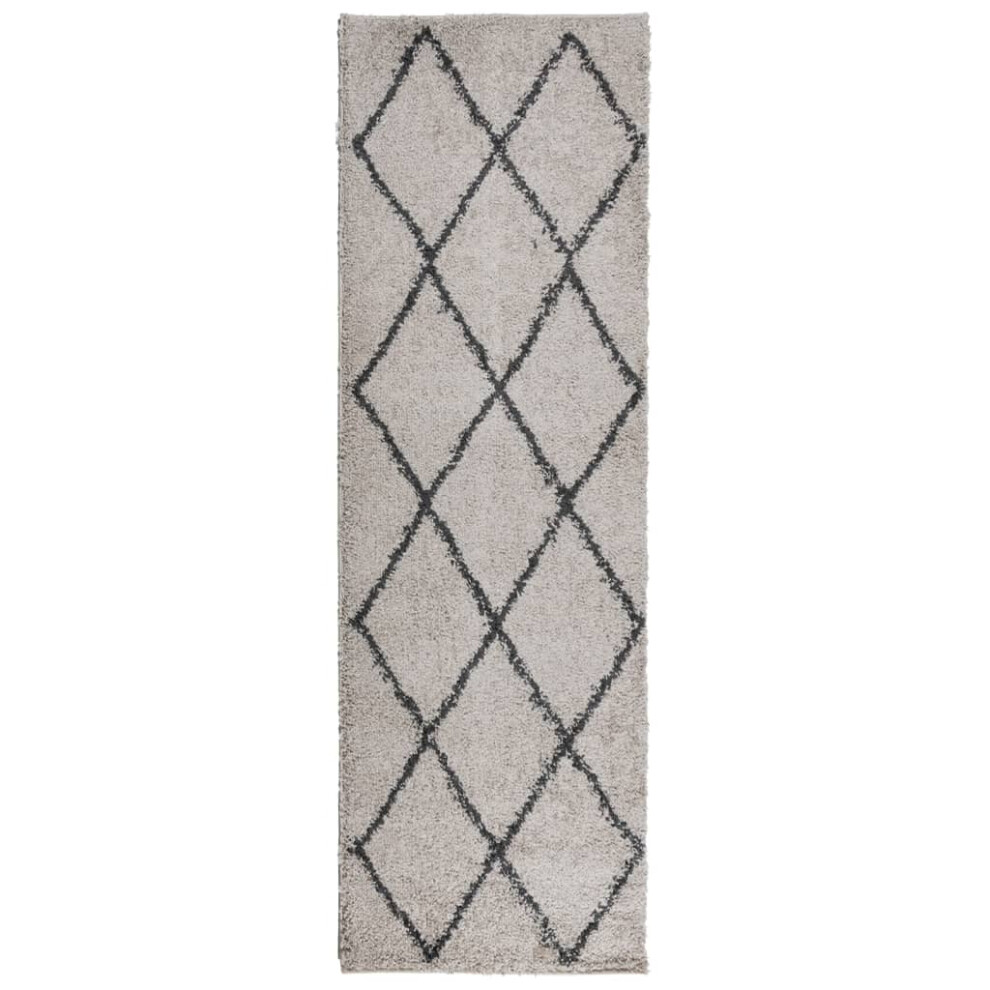 (beige and anthracite, 80 x 250 cm) vidaXL Shaggy Rug Floor Mat Fluffy Rug Area Rug PAMPLONA High Pile Modern