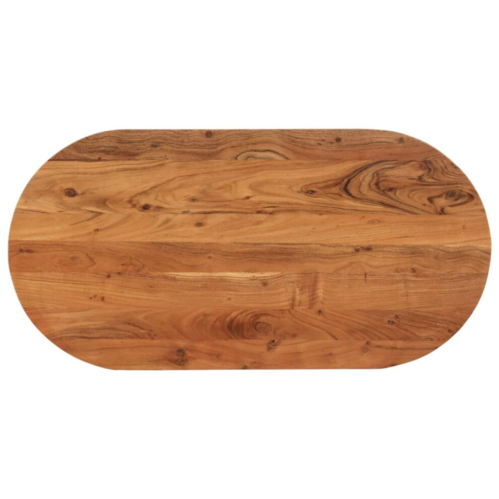 (100 x 50 x 2.5 cm) vidaXL Table Top Replacement Board Dining Table Top Wooden Furniture Top Oval