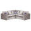 (Mink, 5 Seater Symmetrical Corner) Crystal Crushed Velvet Full Back Corner Sofa Range 1