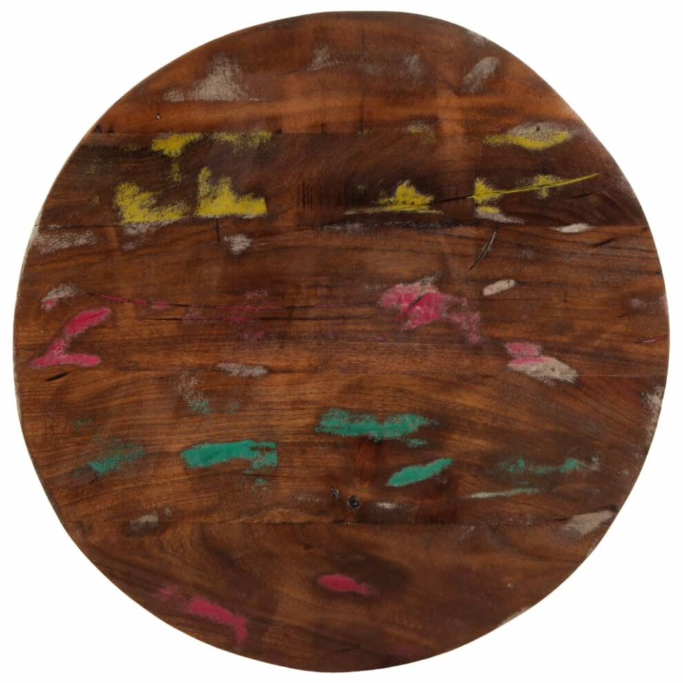 Vidaxl (Multicolour, 40 X 2.5 Cm/ Solid Reclaimed Wood) Table Top Replacement Board Dining Table Top Wooden Furniture Top Round