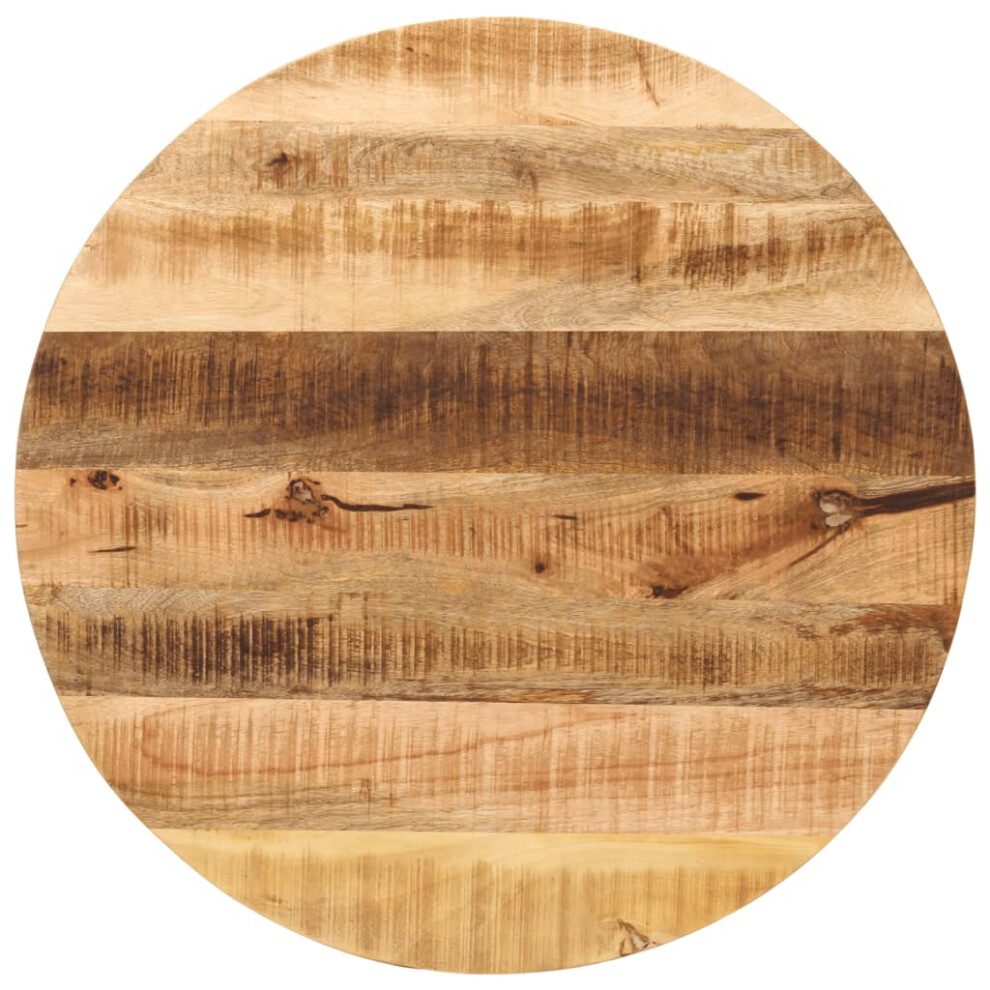 Vidaxl (Natural, 70 X 3.8 Cm/ Solid Rough Mango Wood) Table Top Replacement Board Dining Table Top Wooden Furniture Top Round
