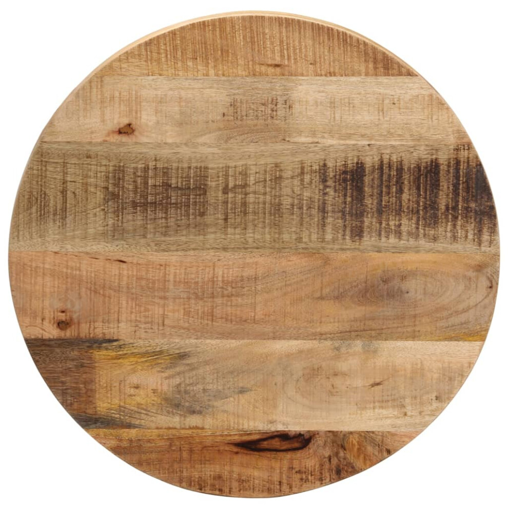 Vidaxl (Natural, 60 X 3.8 Cm/ Solid Rough Mango Wood) Table Top Replacement Board Dining Table Top Wooden Furniture Top Round